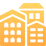 An illustration of various buildings.